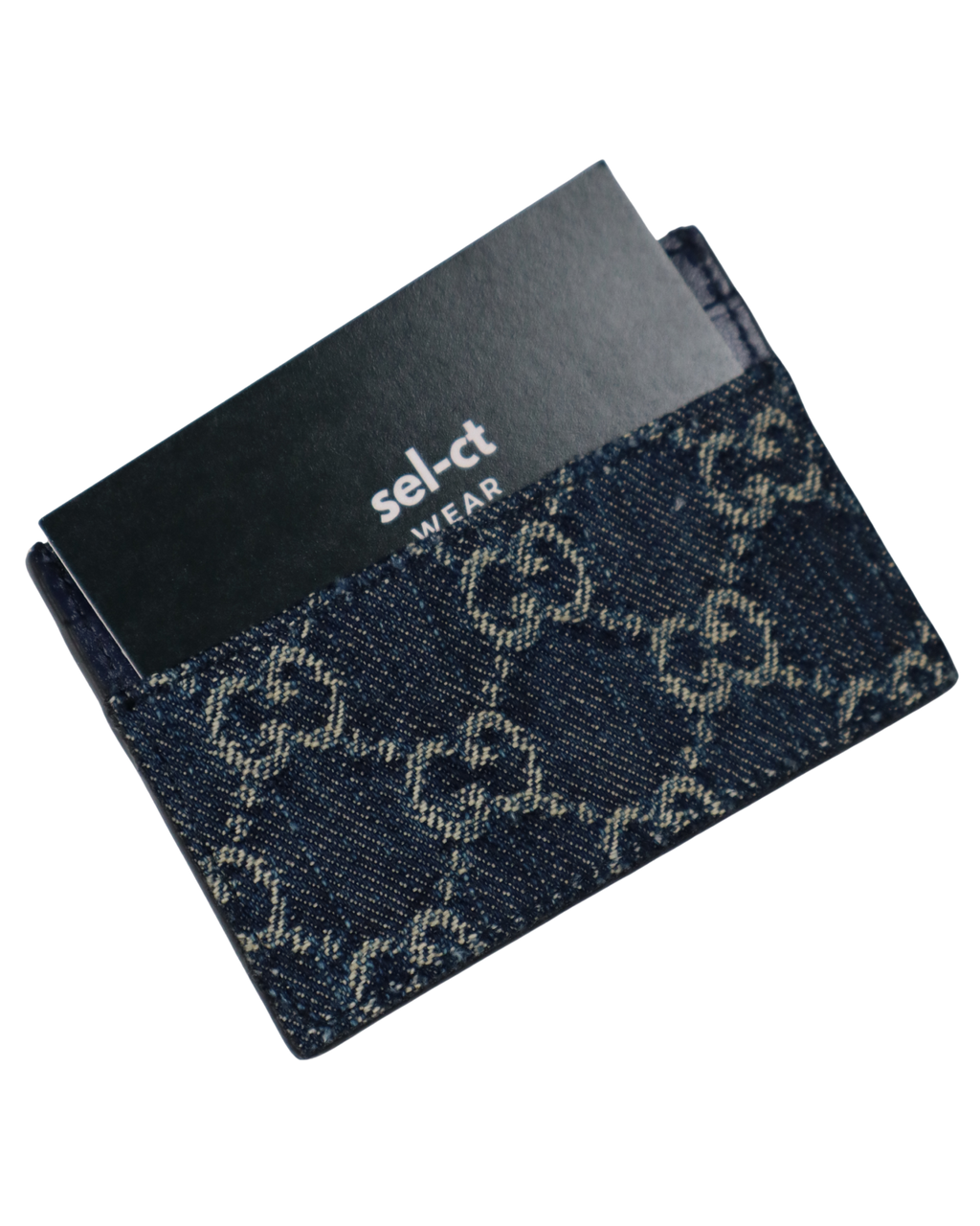 Porte-cartes Gucci denim bleu royal