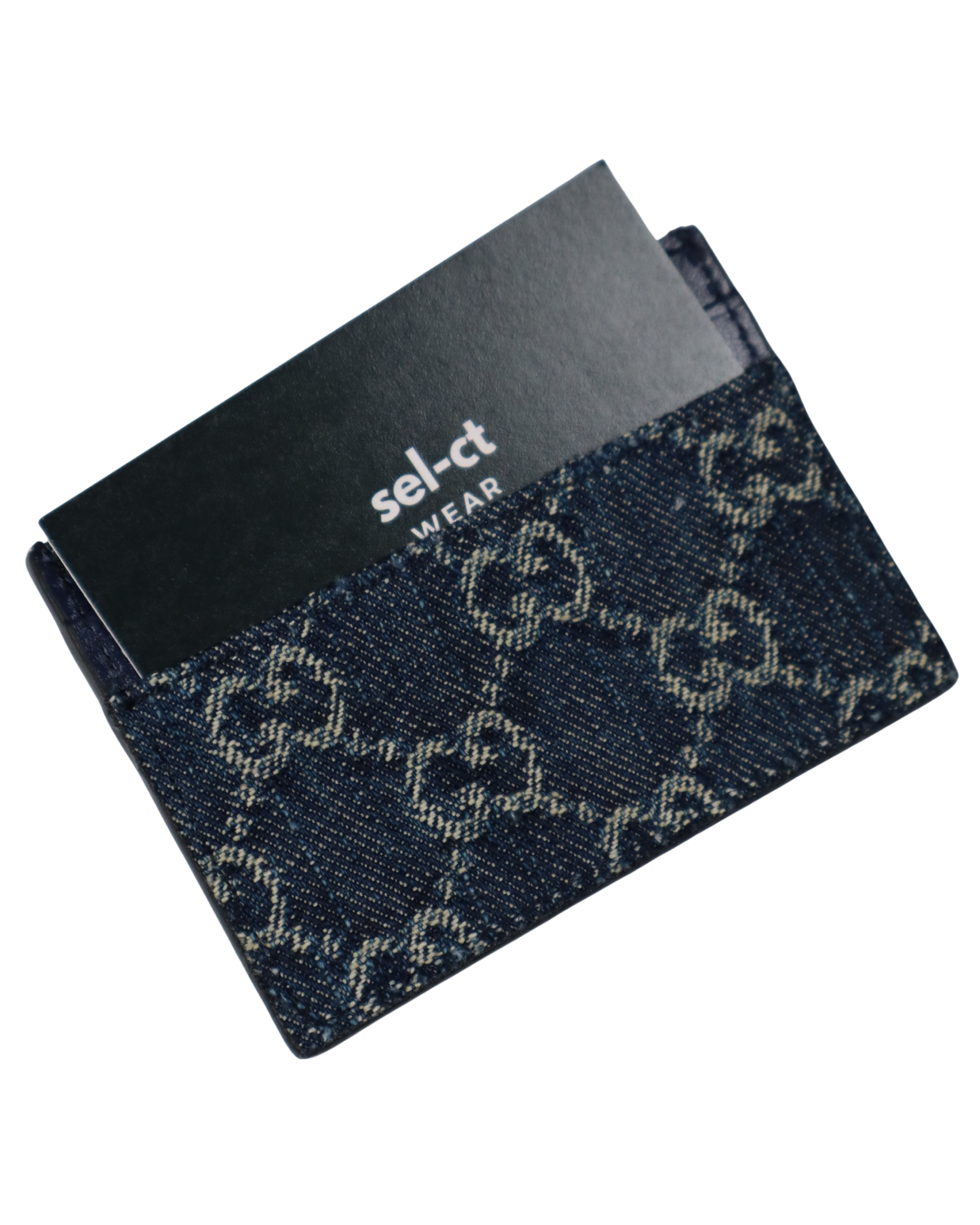 Porte-cartes Gucci denim bleu royal