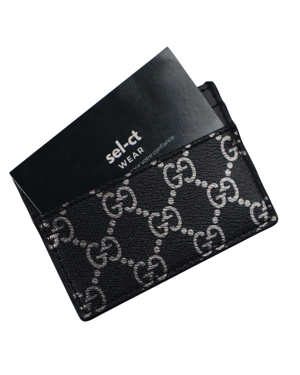 Porte-cartes Gucci cuir noir