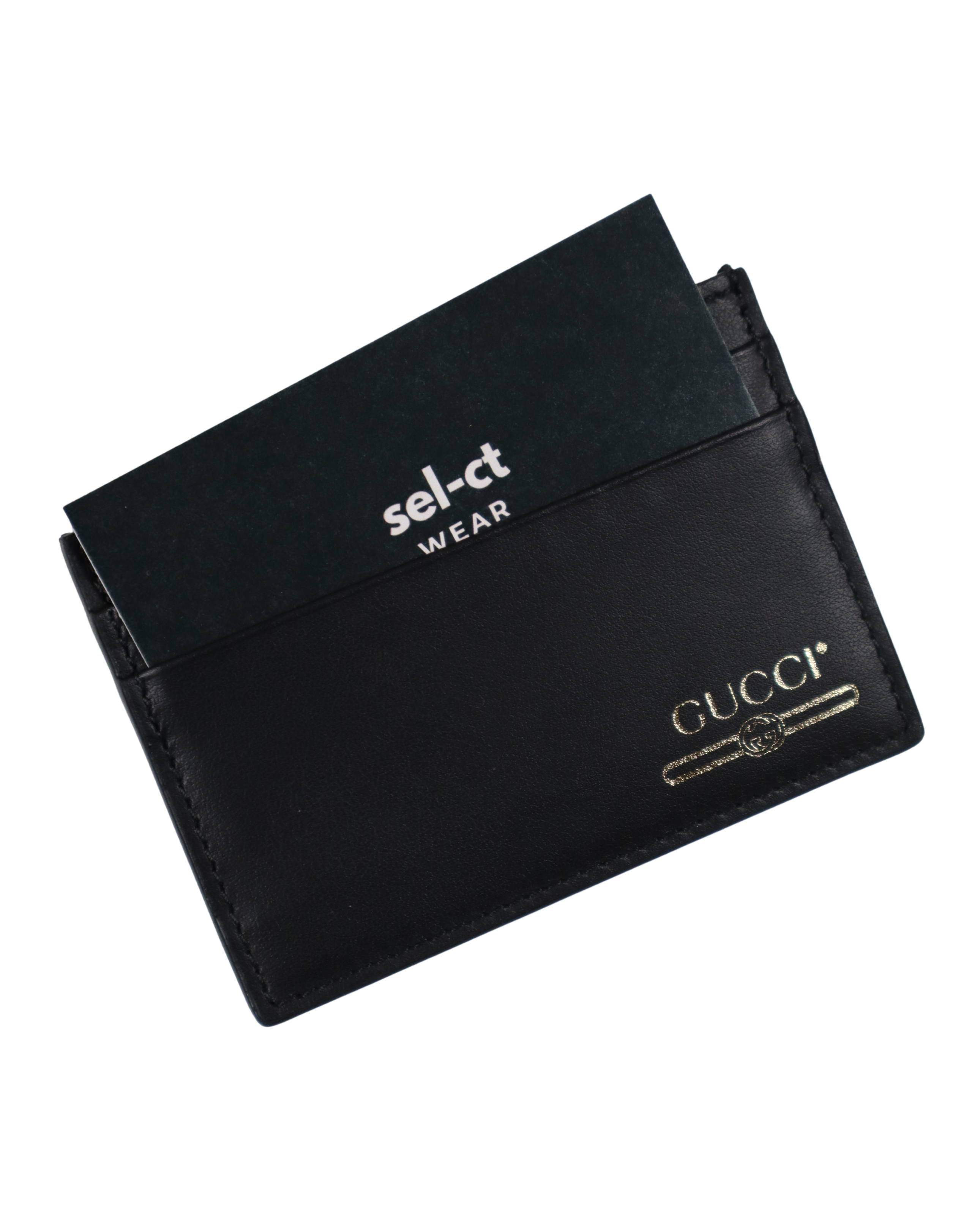 Porte-cartes Gucci cuir noir